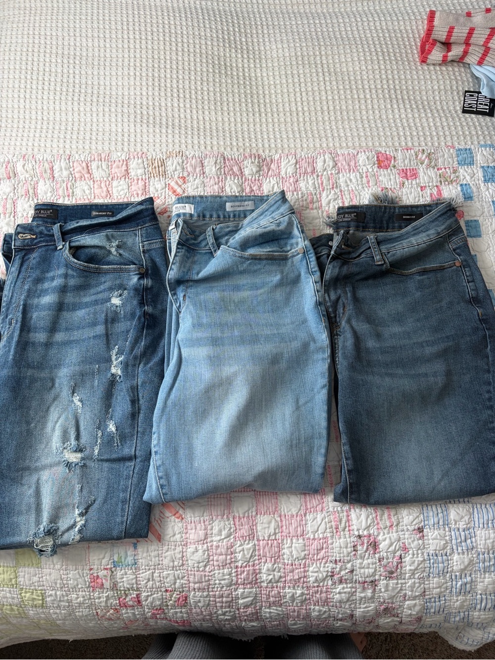 3 pair Judy Blue Skinny Jeans - Light, Medium & Dark Blue Washes,m